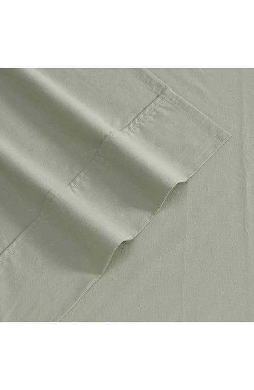 Eddie Bauer Solid 180 Thread Count Cotton Percale Sheet Set In Seagrass Green