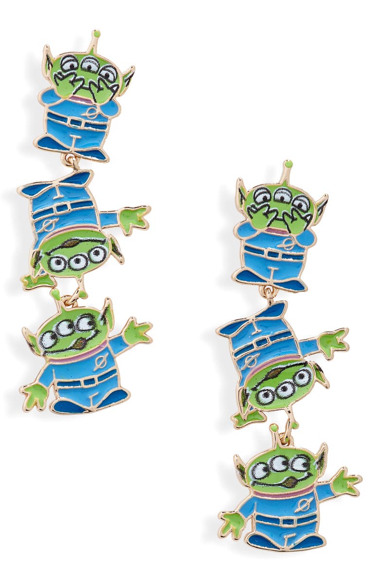 BaubleBar Disney<sup>®</sup> Pixar<sup>®</sup> Alien Drop Earrings, Main, color,