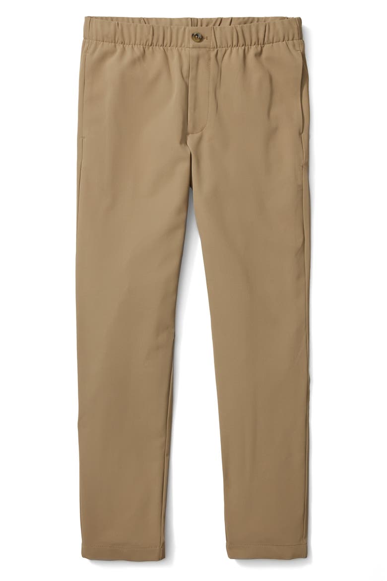 Flat Front Stretch Cotton Chinos, Alternate, color, SAHARA KHAKI