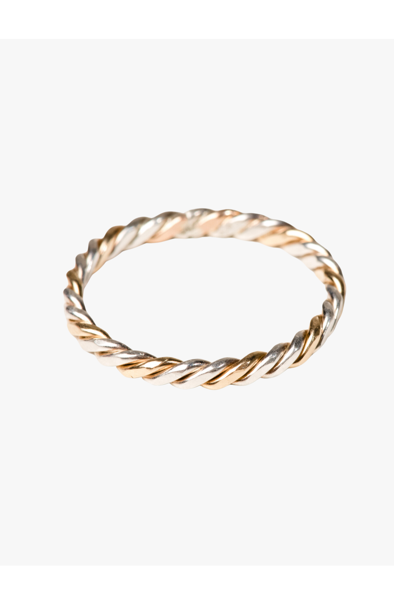 ABLE Two-Tone Twist Ring, Main, color, Gold