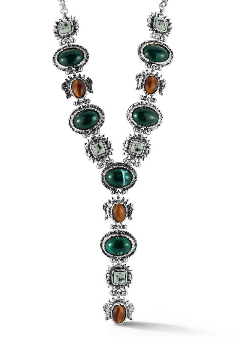 SPHERA MILANO Crystal Lariat Necklace, Main, color, 
