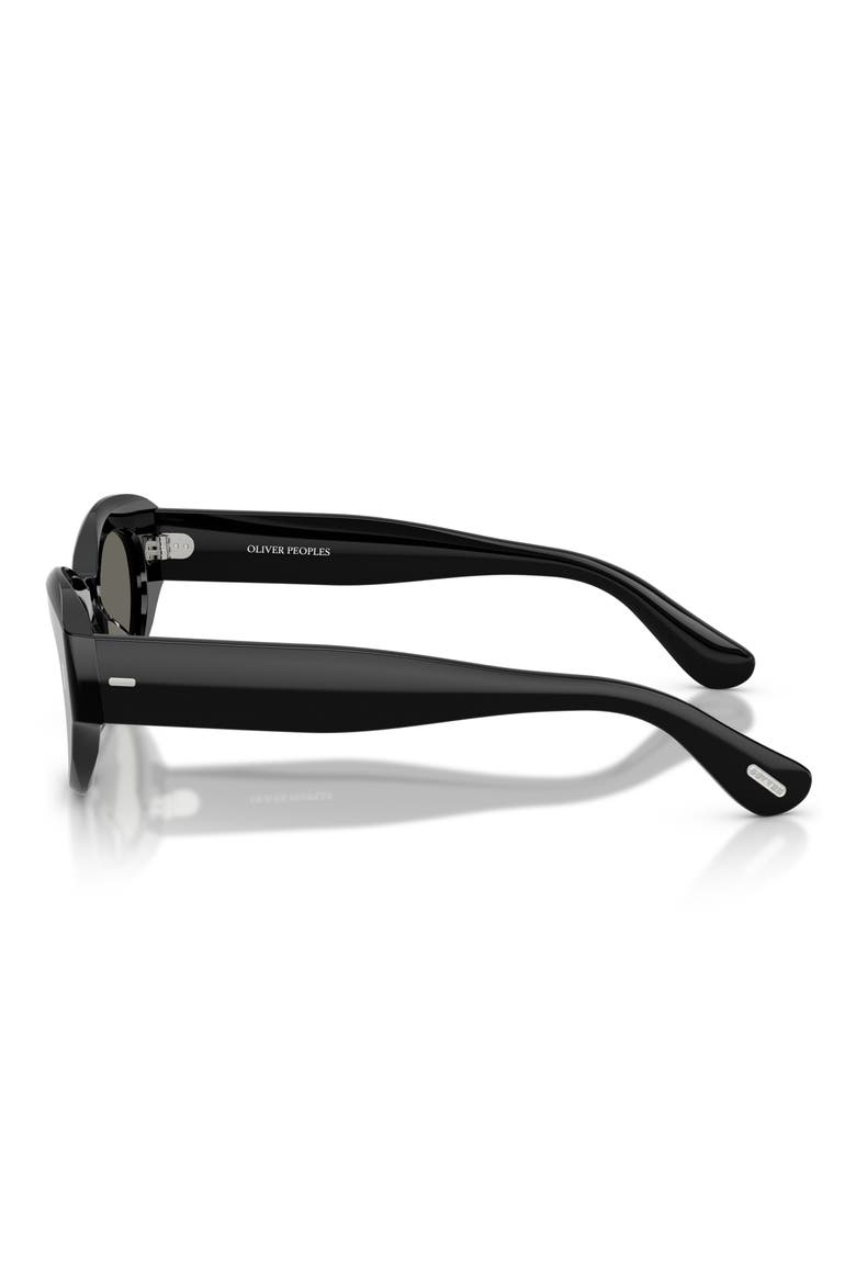 50mm Lerrue Oval Sunglasses, Alternate, color, BLACK / CARBON GREY