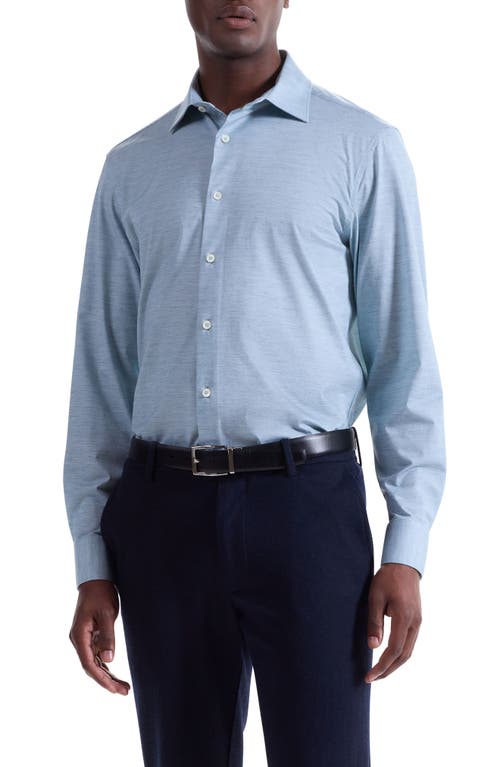 Bugatchi James Ooohcotton® Space Dye Button-up Shirt In Blue