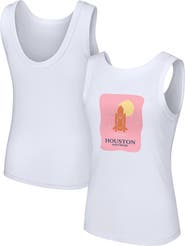 LUSSO Women's Lusso Style  White Houston Astros Lindy Tank Top