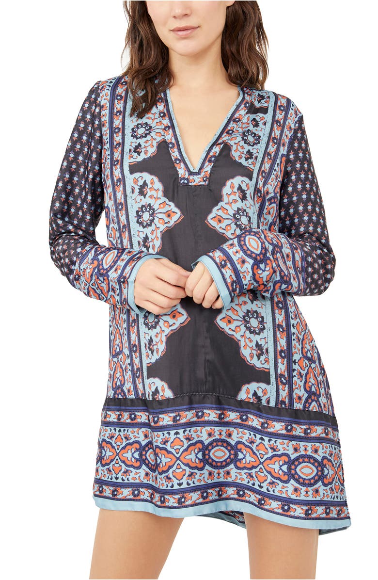 Free People Meadow Mod Long Sleeve Minidress, Alternate, color, 