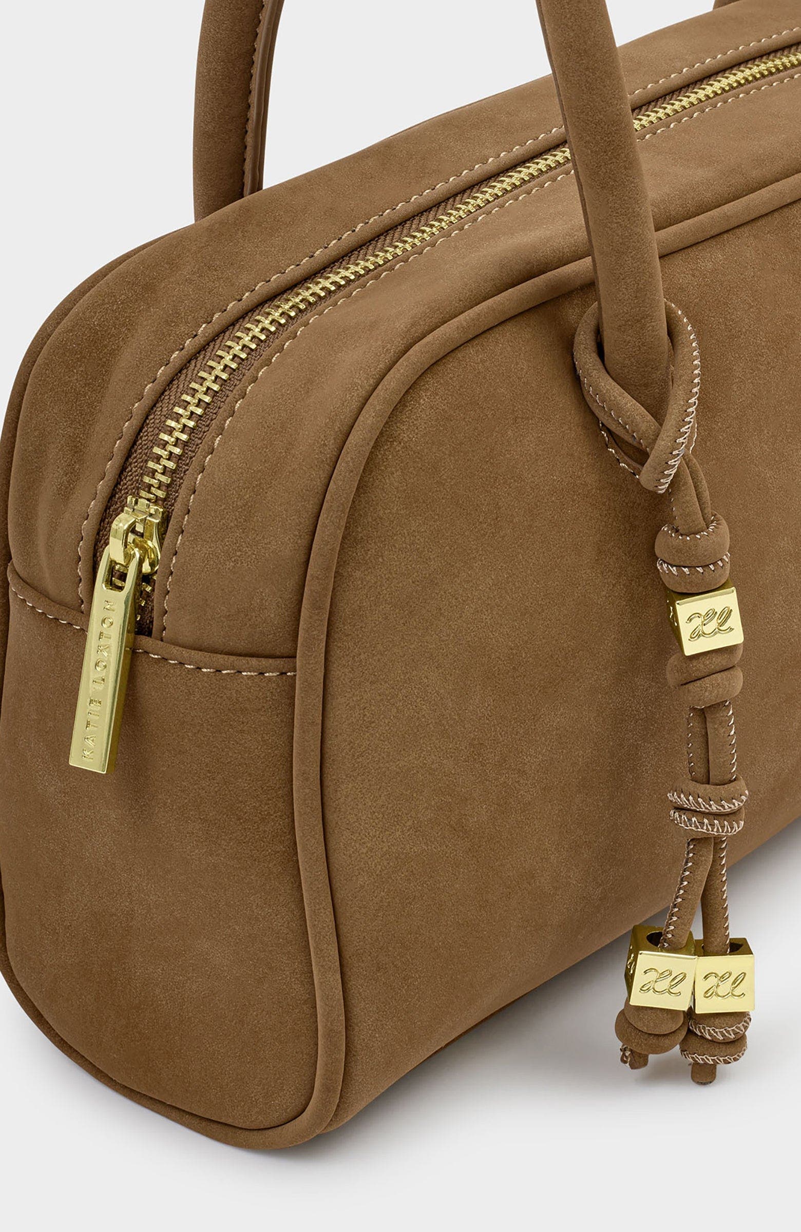 Hadley Bowling Bag, Alternate, color, Caramel Suedette