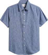 Bonobos Men's Riviera Slim Fit Stretch Dot Short Sleeve Button-Up Shirt