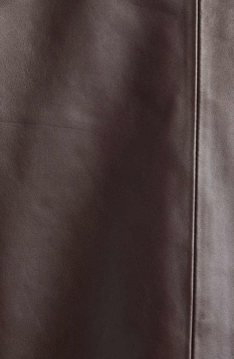 Reiss Gracie Leather Jacket, Alternate, color, Burgundy