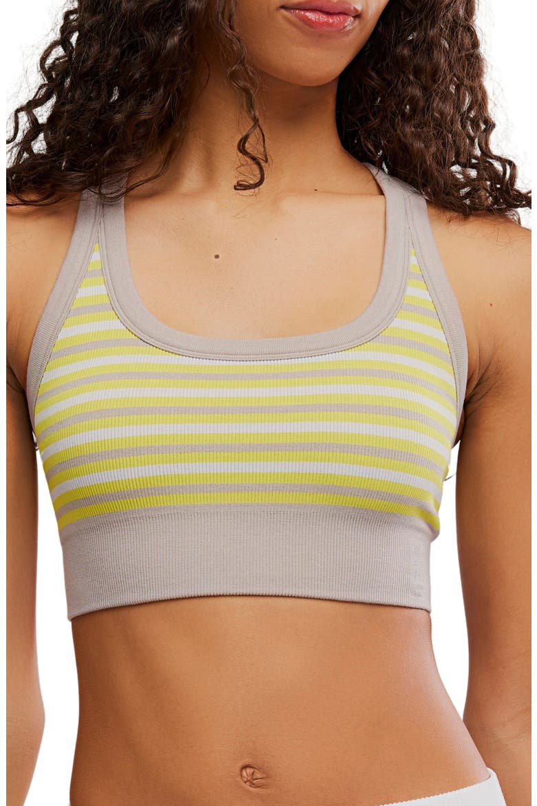 FP Movement Stripe Go To Sports Bra, Main, color, HIGHLIGHTER COMBO