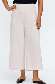 Foxcroft Arlette Wide Leg Crop Crepe Pants