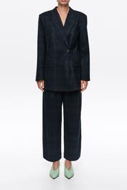 BIMBA Y LOLA Checked Double-Breasted Tailored Jacket