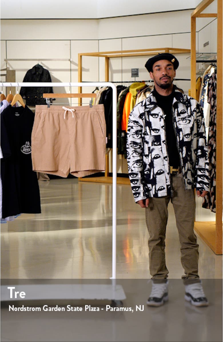 Saturday Elastic Waist Canvas Shorts, sales video thumbnail