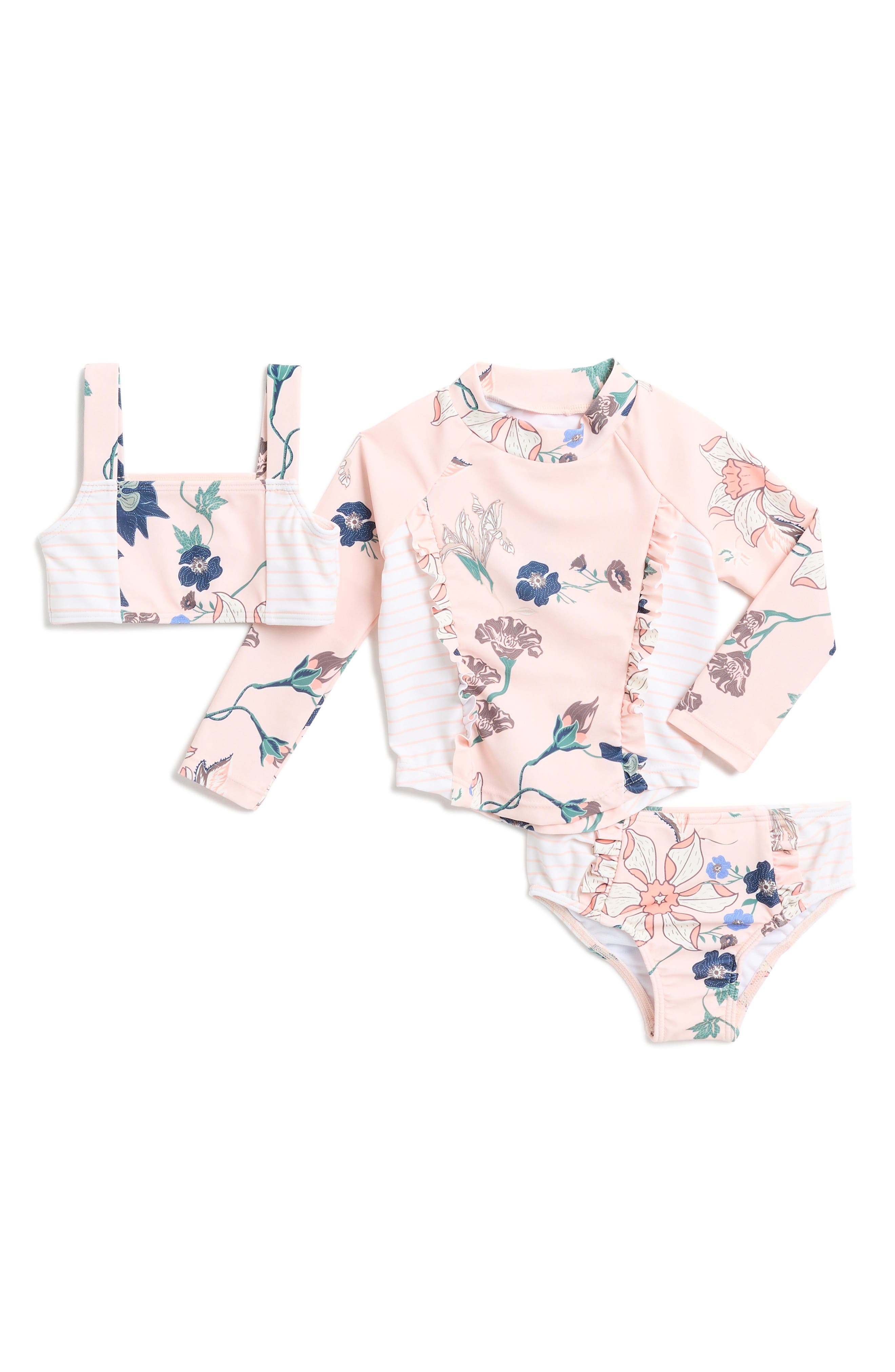 Jessica Simpson Three-Piece Rashguard Swimsuit (Women) | Nordstromrack