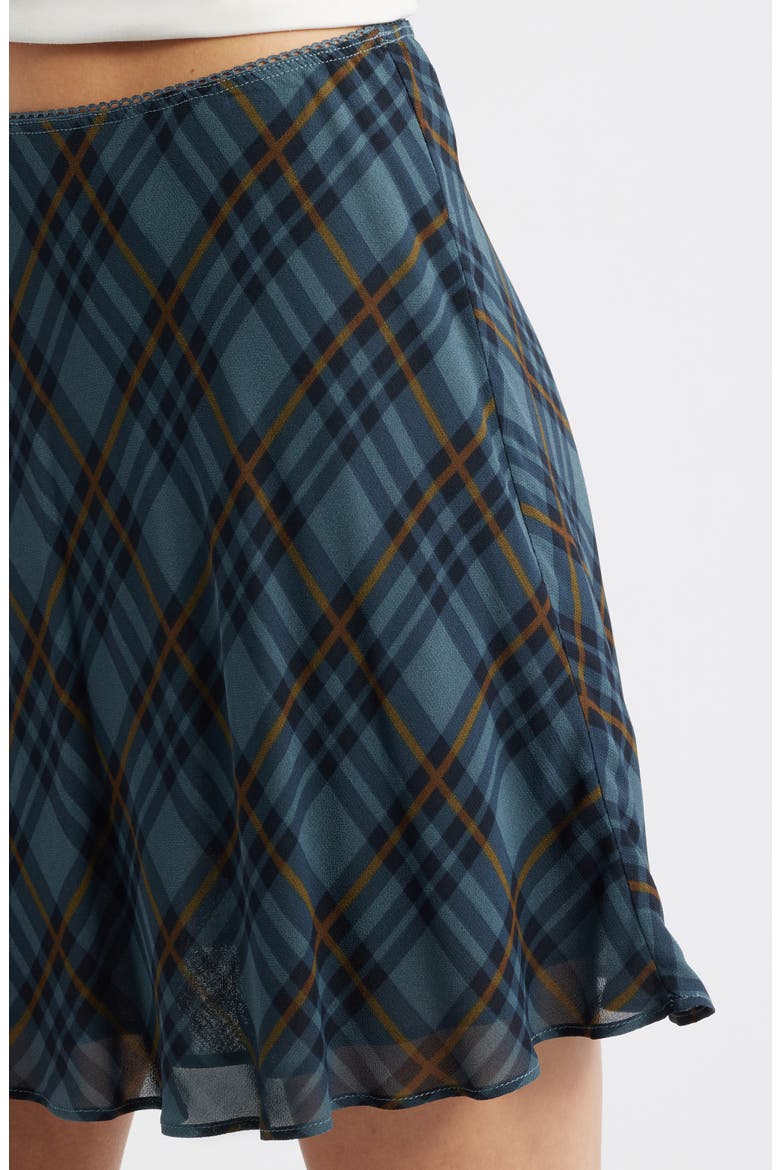 Brandy Plaid Miniskirt, Alternate, color, SLATE PLAID