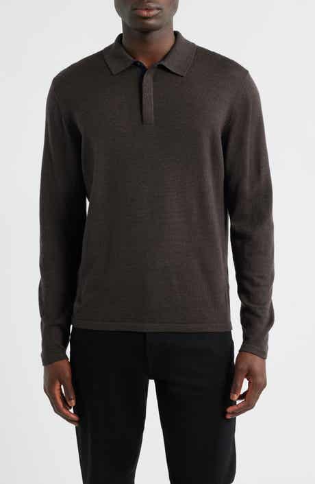 Robert Barakett Thomas Merino Wool Long Sleeve Polo