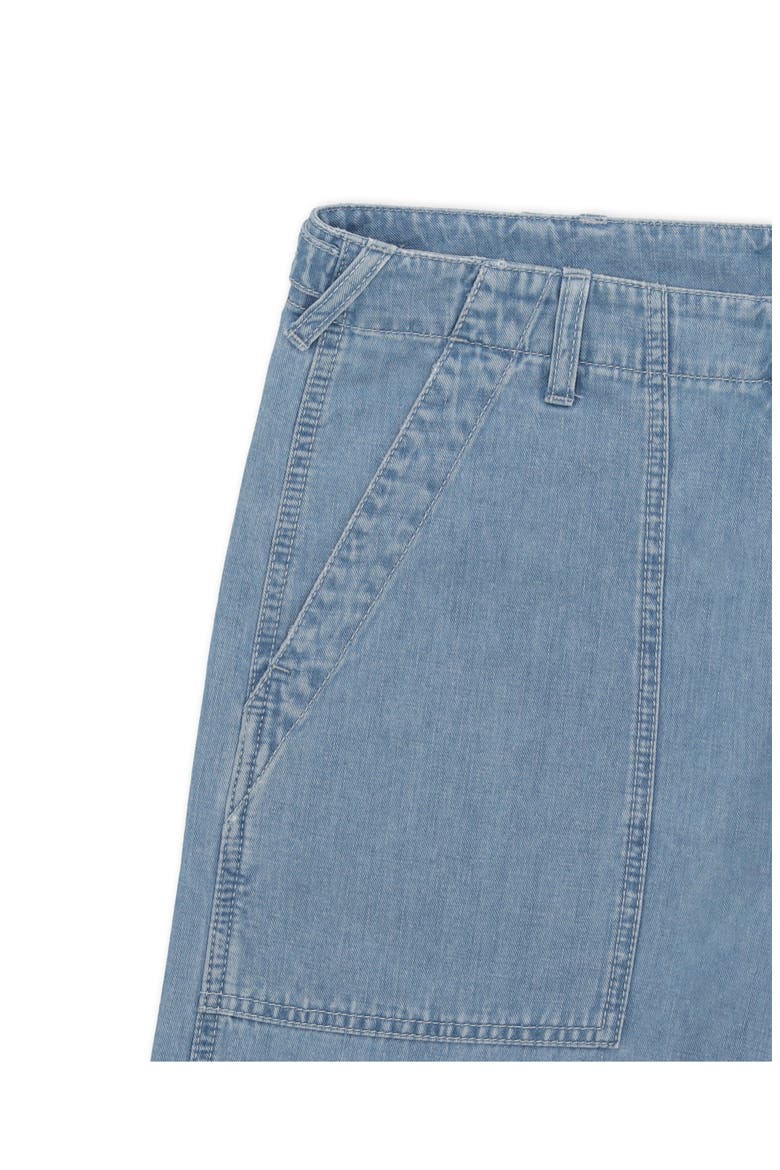Bleach Wash Denim Pants, Alternate, color, PALE BLUE