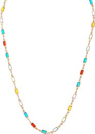 Juvell Multicolor Baguette Station Necklace