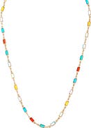 Juvell Multicolor Baguette Station Necklace
