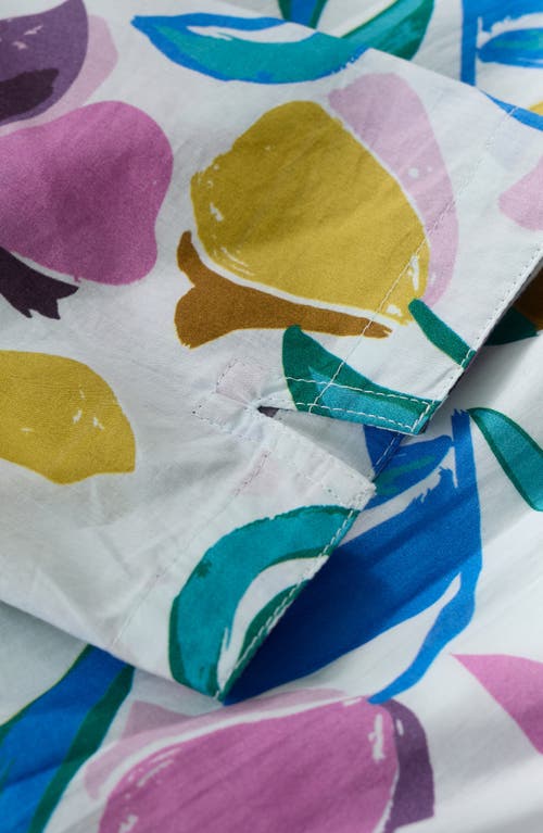 Seasalt Cornwall Tulips Organic Cotton Shirtdress In Collaged Tulips Chalk