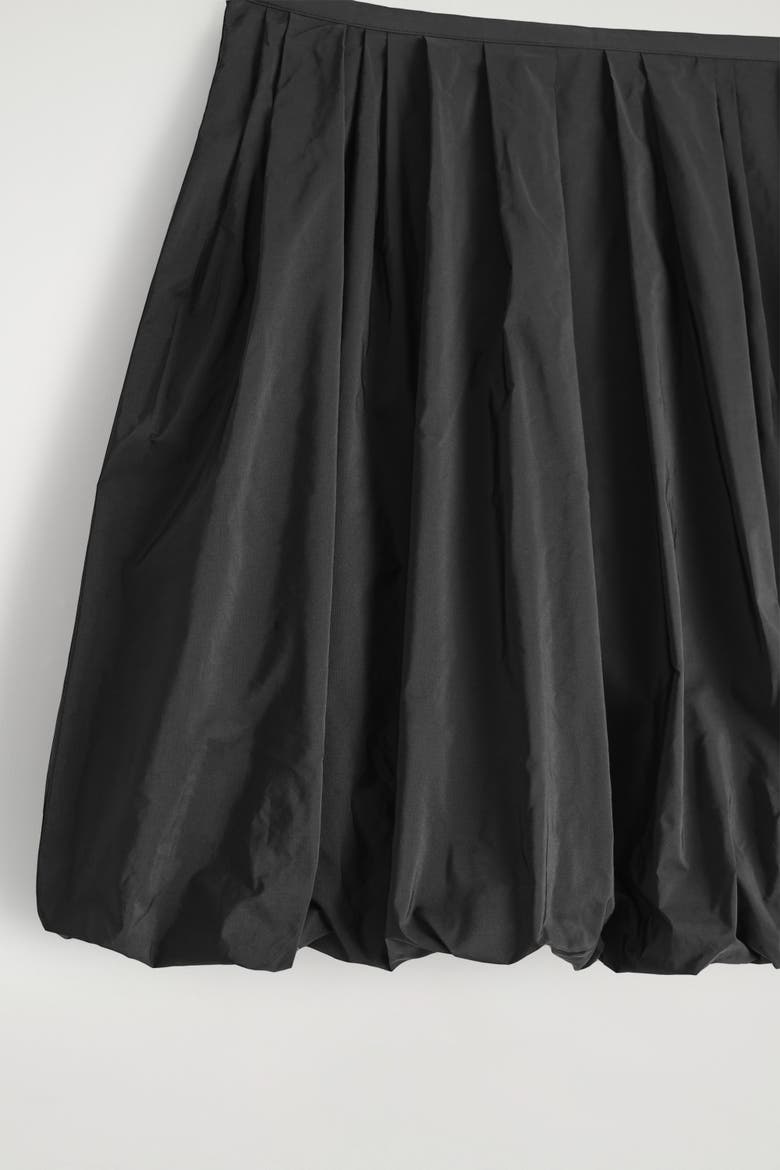 Bubble-Hem Mini Skirt, Alternate, color, BLACK