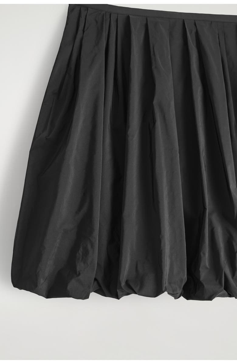 COS Bubble-Hem Mini Skirt, Alternate, color, Black