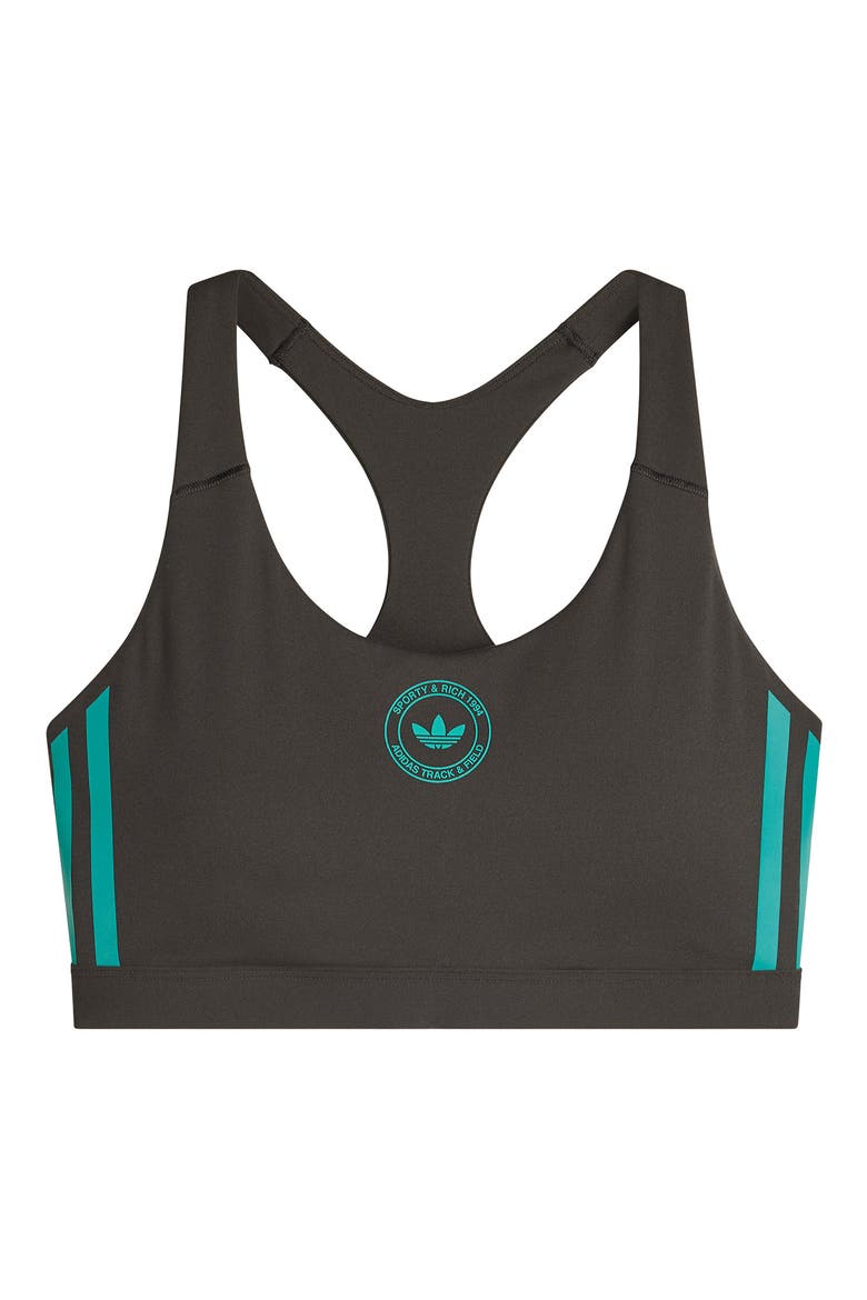 x Sporty & Rich Sports Bra, Alternate, color, CARBON