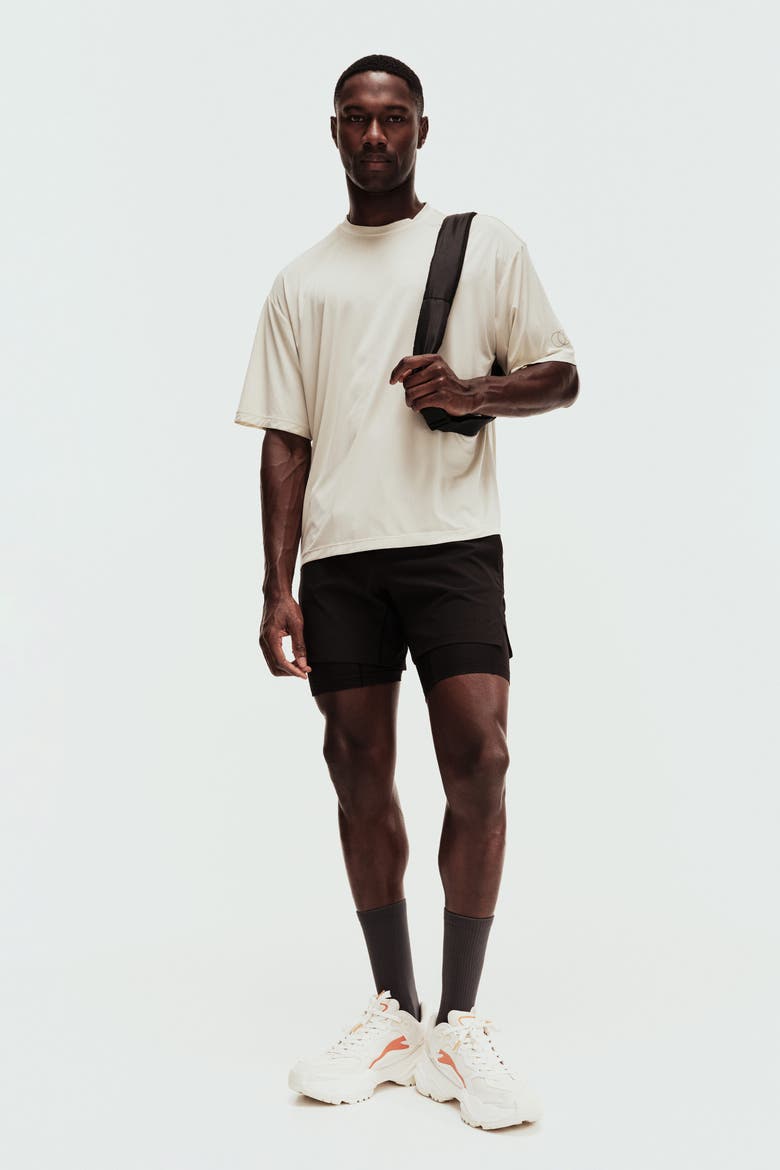 Loose Fit Boxy-style Sports T-shirt With Drymove, Main, color, Natural white