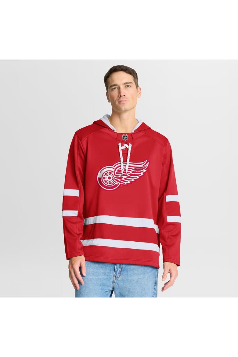 Men's Fanatics Red Detroit Red Wings Prime Time Fleece Hoodie, Main, color, Red