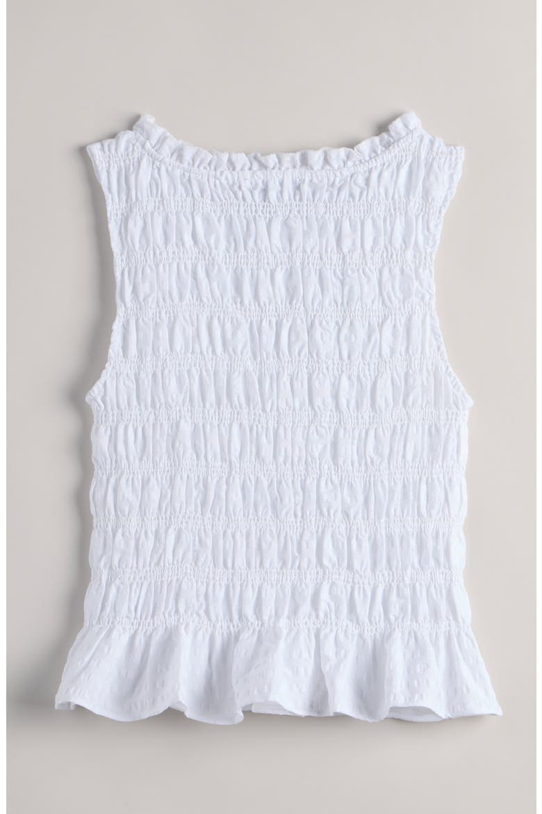 Kids' Smocked Tank, Alternate, color, WHITE