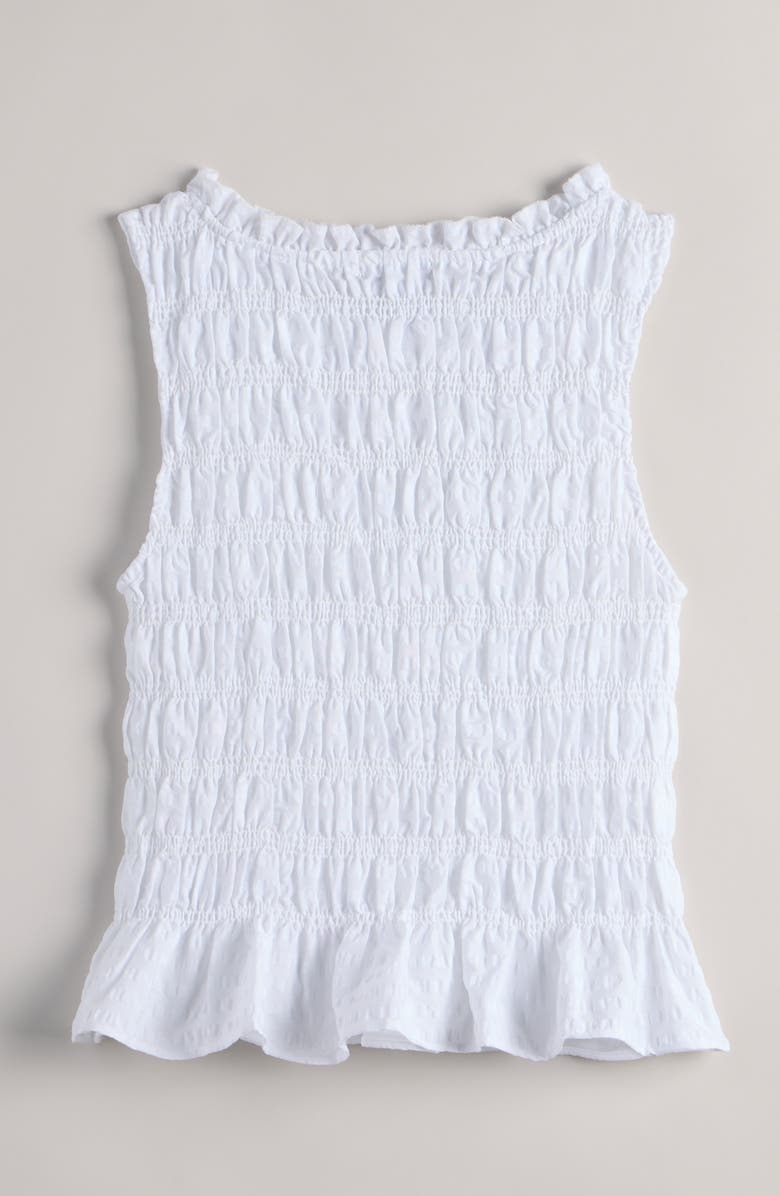 Nordstrom Kids' Smocked Tank, Alternate, color, White