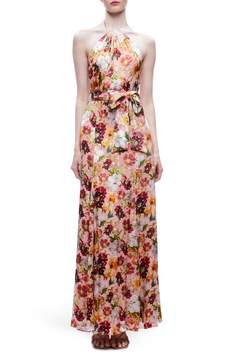 Dita Floral Print Halter Dress