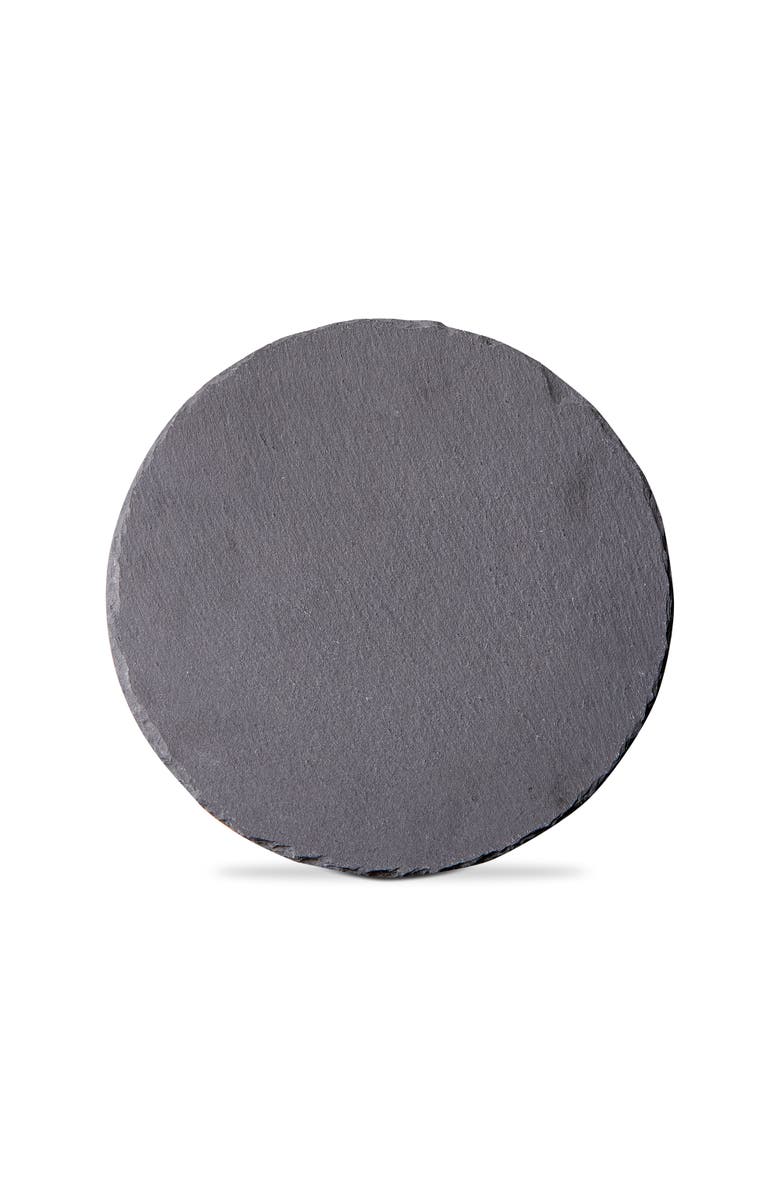 tag Slate Round Serving Board Black Slate Everyday, Main, color, Black