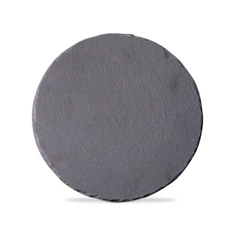 Slate Round Serving Board Black Slate Everyday