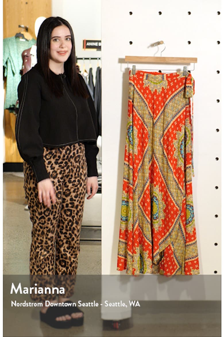 Foulard Print Wrap Skirt video