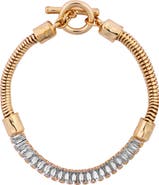 SAACHI Snake Chain Crystal Toggle Bracelet