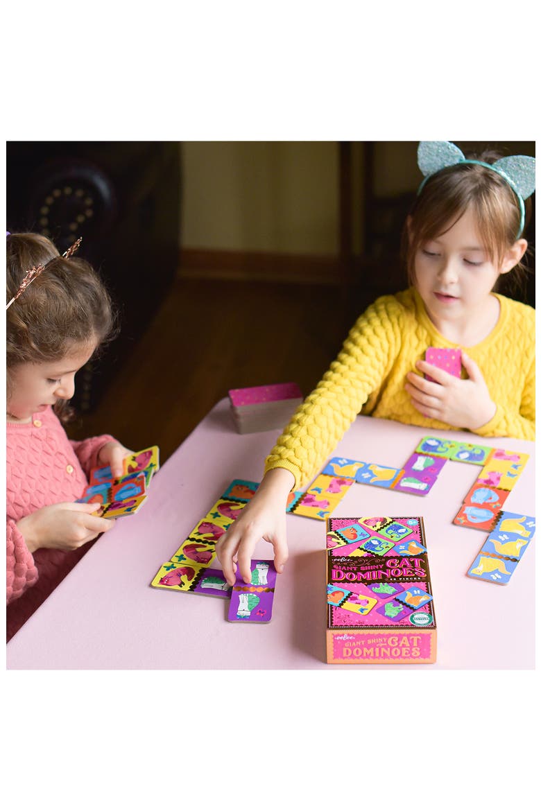 Giant Shiny Cat Dominoes, Alternate, color, MULTI