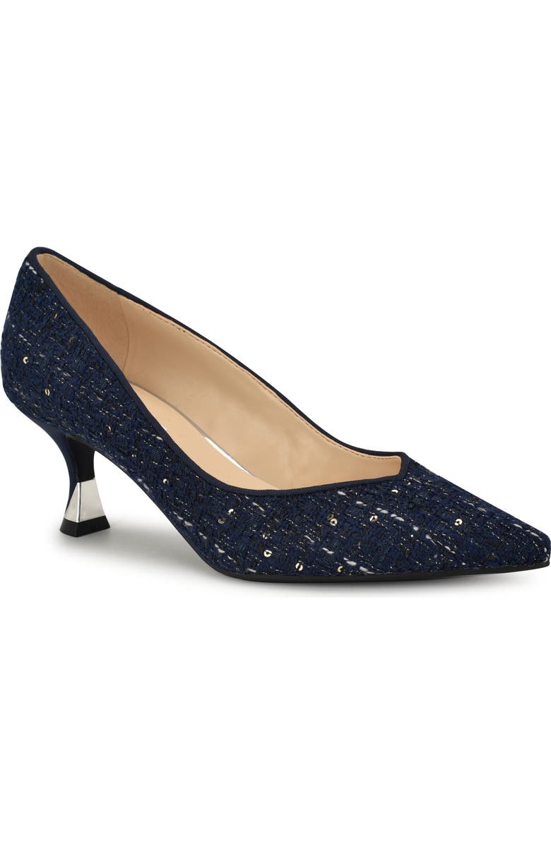 Nine West Andes Tweed Kitten Heel Pump, Main, color,