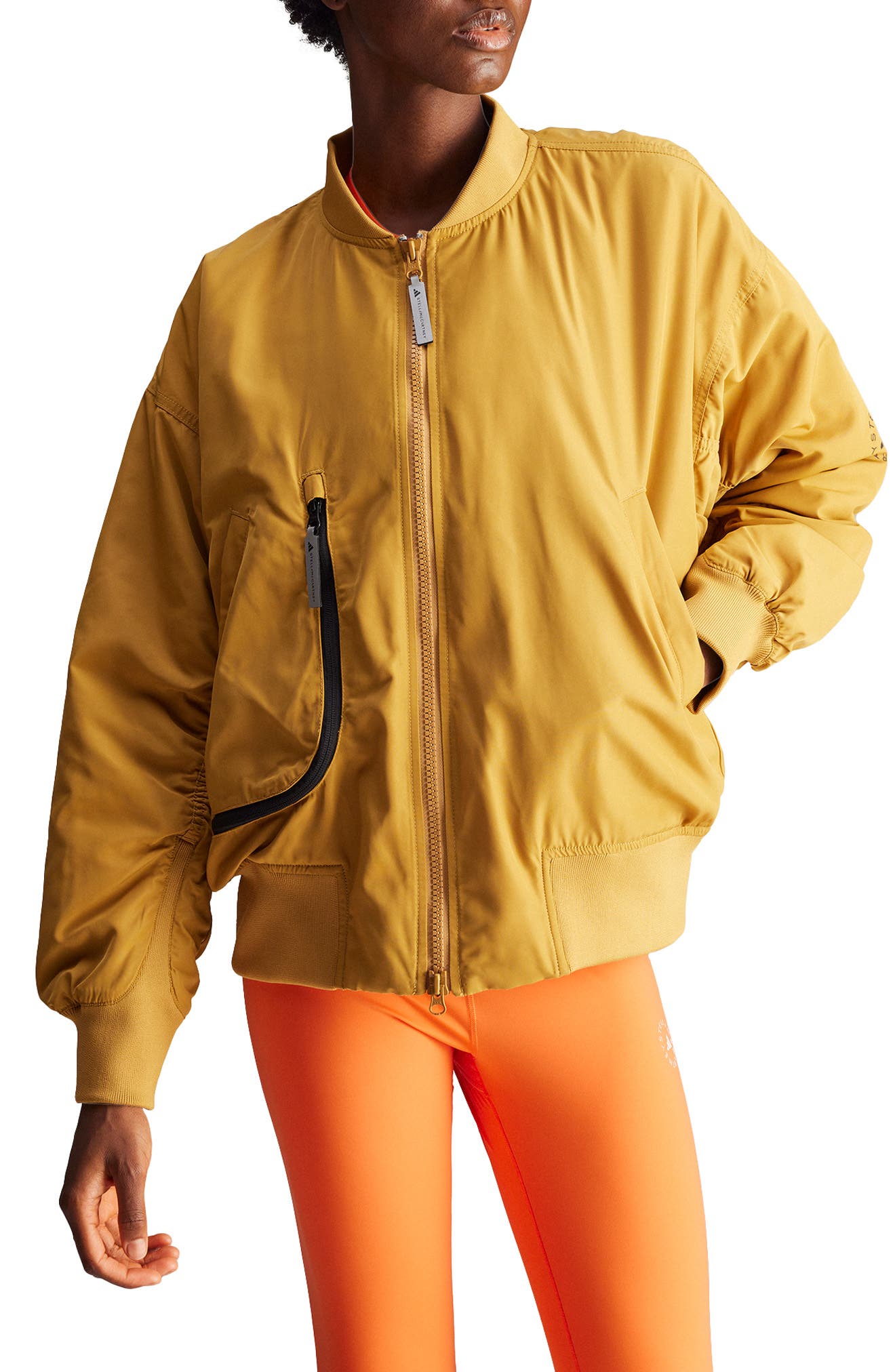 adidas by Stella McCartney Ruched Bomber Jacket