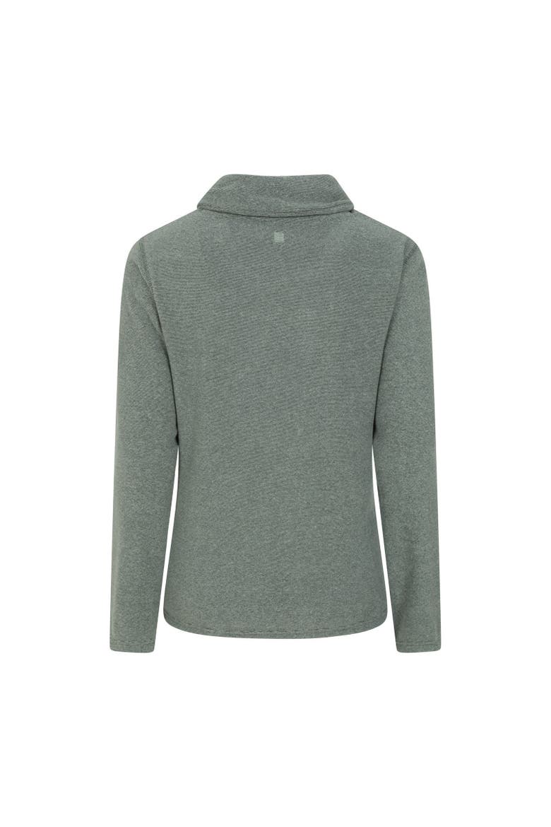 Hebridean Cowl Neck Fleece Top, Alternate, color, Dark Khaki