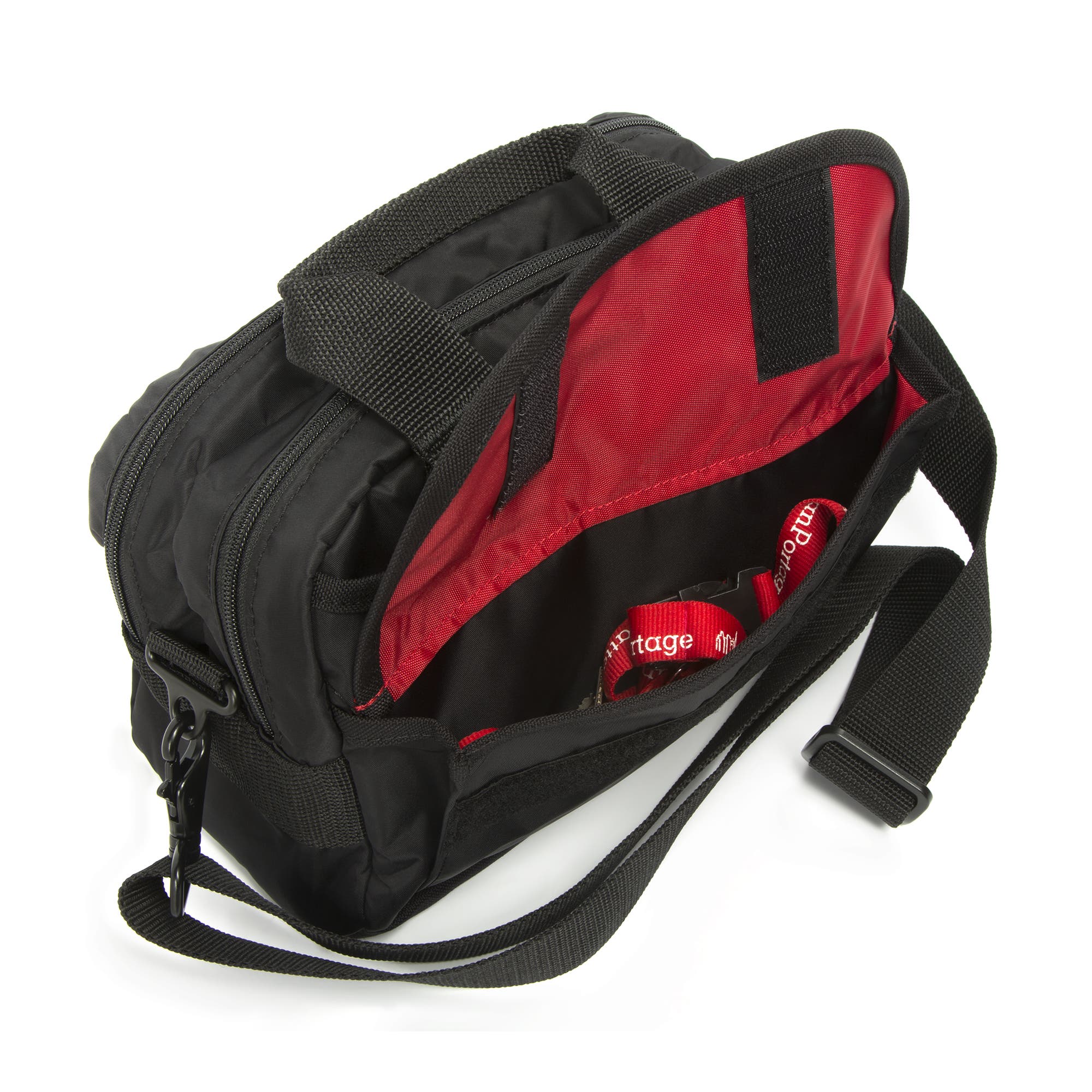 Manhattan Portage Flight Nylon Crossbody Bag, Alternate, color, Black