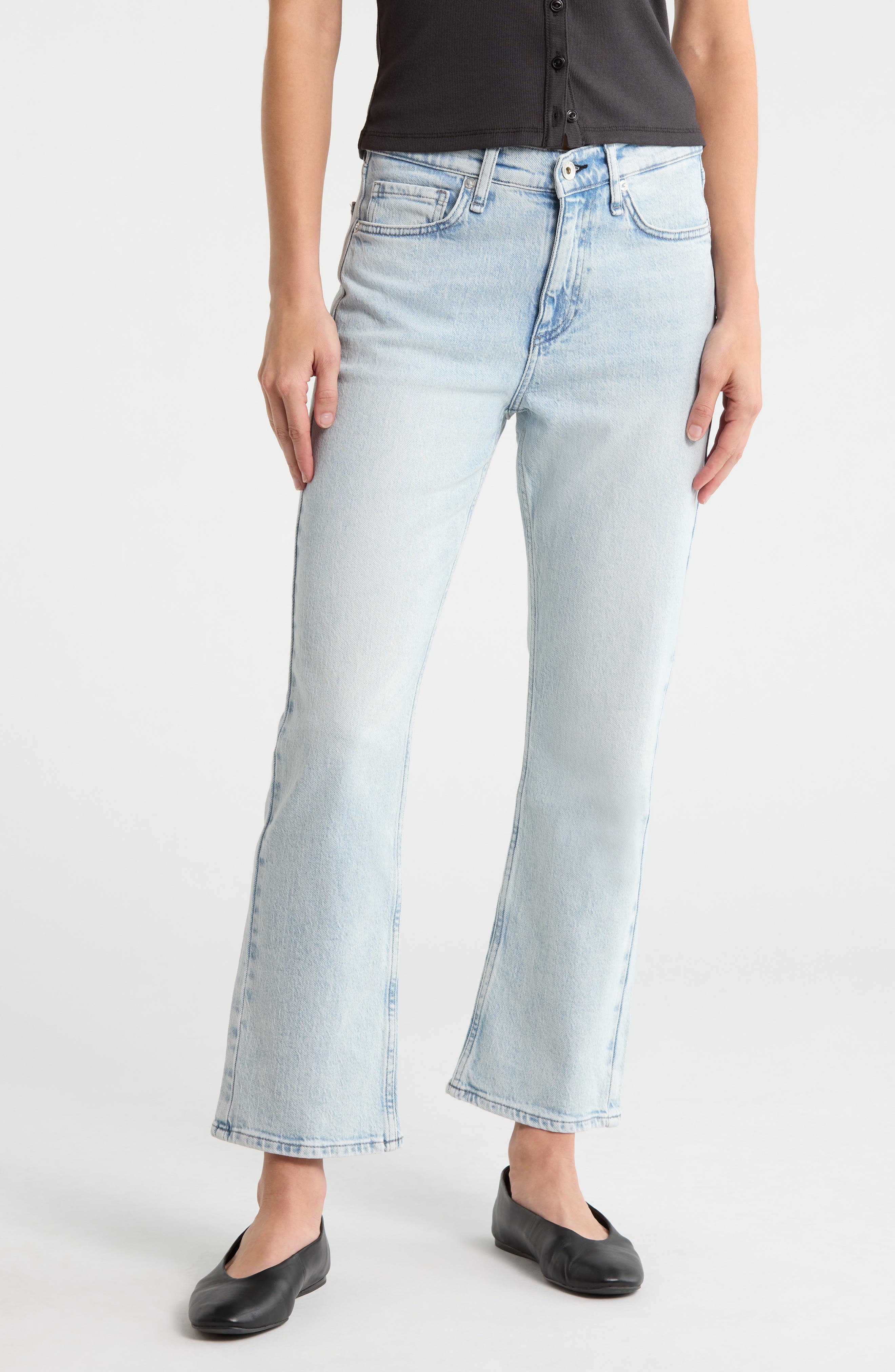 rag & bone/JEAN Piper High Waist Ankle Crop Bootcut Jeans