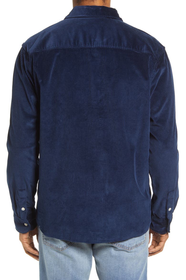 Easy Long Sleeve Button-Up Corduroy Shirt, Alternate, color, CLASSIC INDIGO