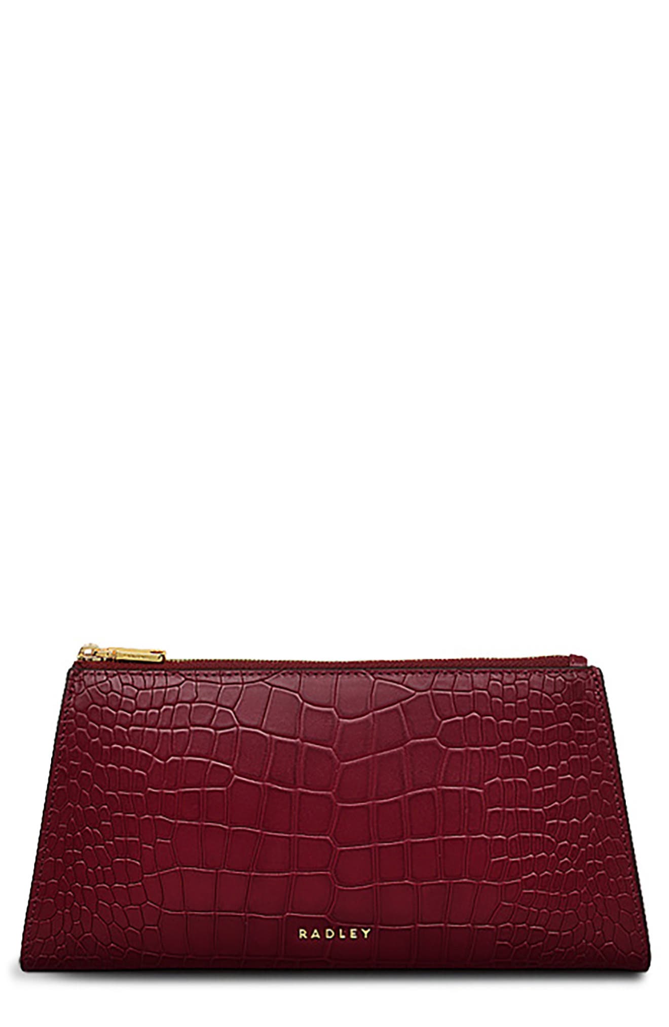 Radley Glasshouse Croc Embossed Clutch, Main, color, 