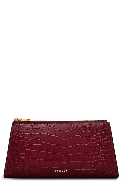 Glasshouse Croc Embossed Clutch