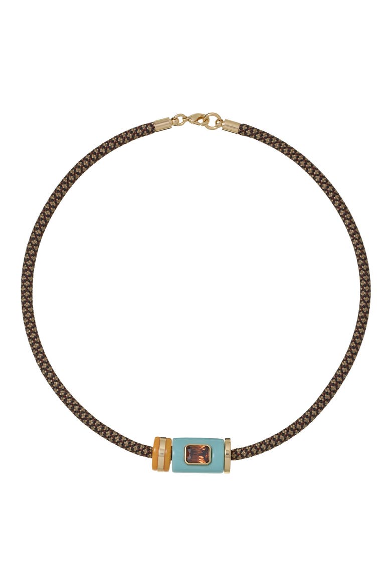 The Cylinder Cord Necklace, Main, color, CLOUD
