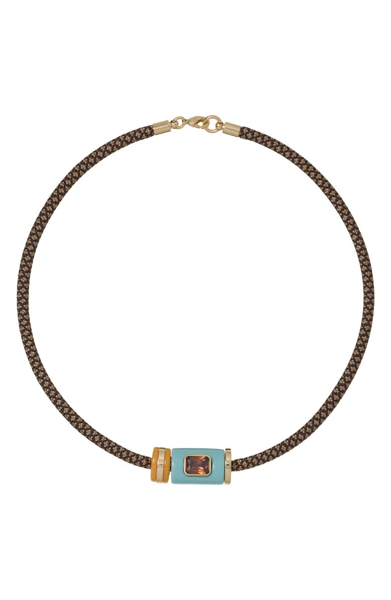 ROXANNE ASSOULIN The Cylinder Cord Necklace, Main, color, Cloud