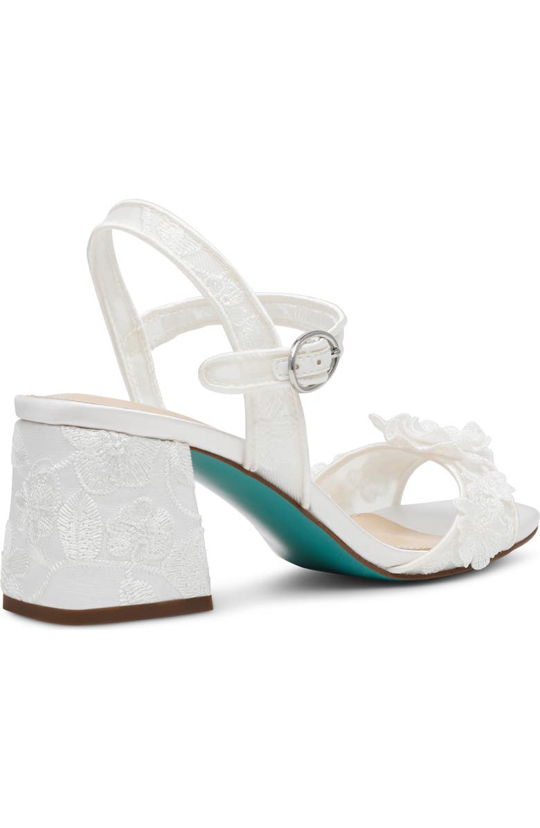 Betsey Johnson Blare Ankle Strap Pump, Alternate, color, Ivory