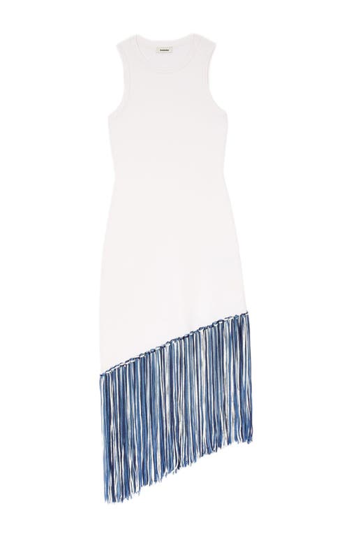 Sandro Fringed Maxi Dress In White