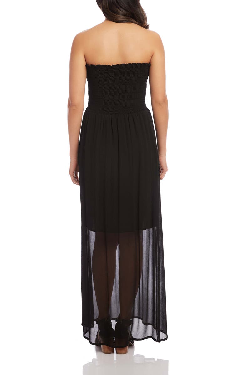 Karen Kane Strapless Smocked Maxi Dress, Alternate, color,