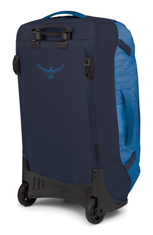 Osprey Transporter 60-liter Duffle Wheeled Carry-on Luggage In Blue Flame/nocturnal Blue